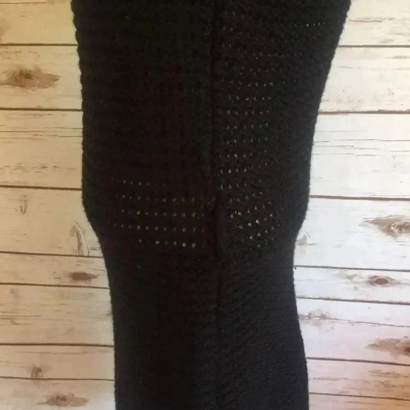 J J BASICS Women Cap Sleeve Above the Knee Black Knit Sweater Dress Size Small - Picture 8 of 10